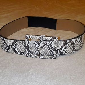 Faux Snake Print Belt